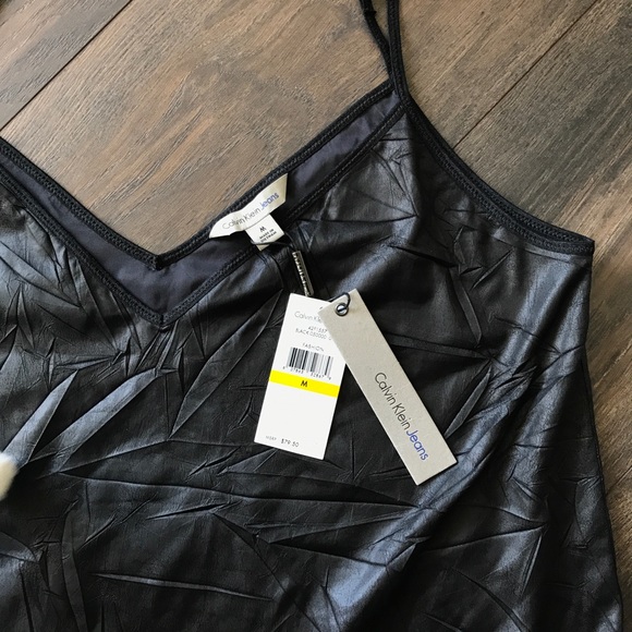 NWT Calvin Klein Jeans Asymmetrical Slip Dress - Picture 5 of 7